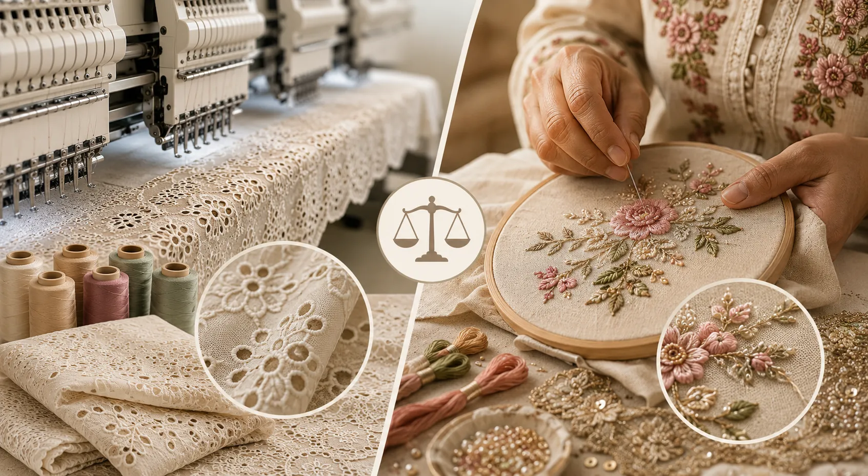 Schiffli vs Hand Embroidery: What's the Real Difference?