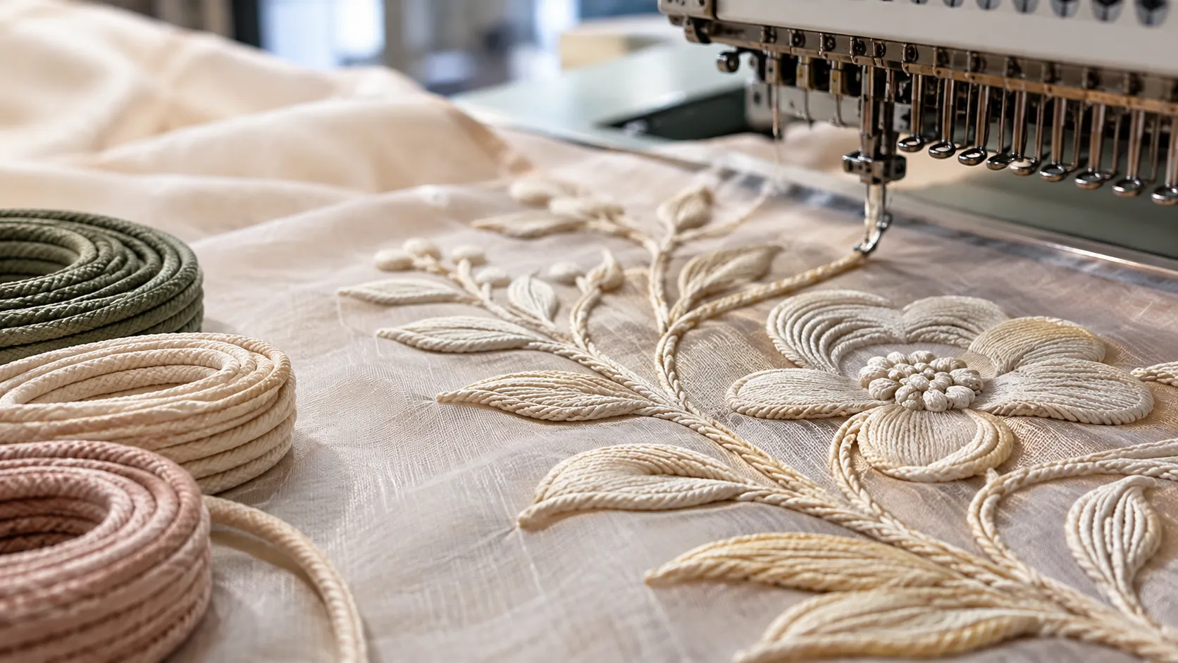 Cord embroidery fabric: what it is, how it's made and how fashion brands source it at scale