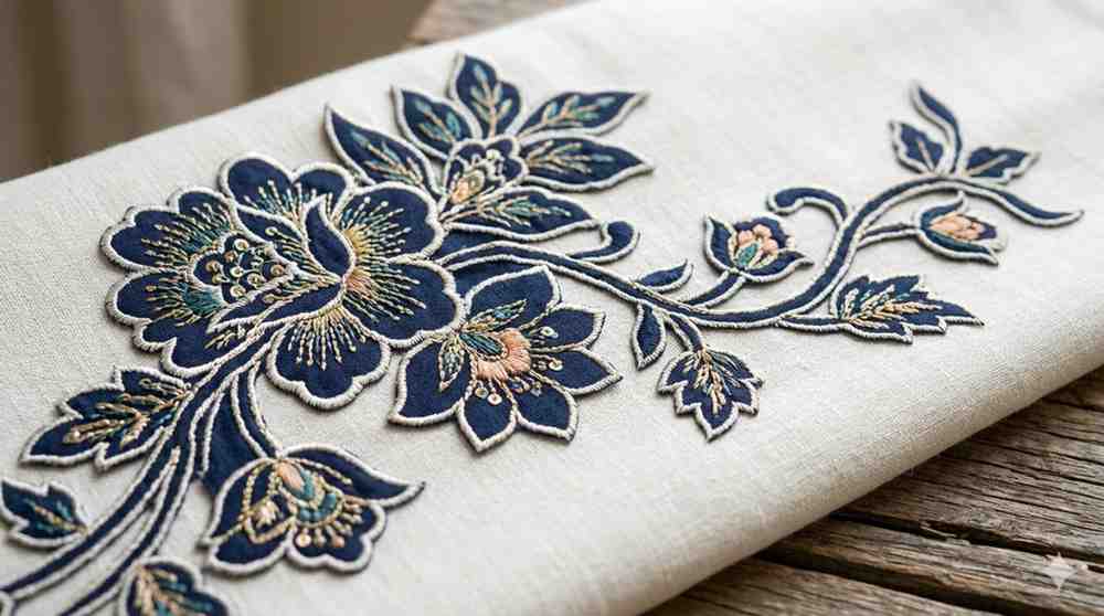 Embroidered Fabric Applique